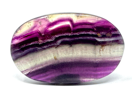Purple Rainbow Fluorite Crystal Pebble 6.4cm