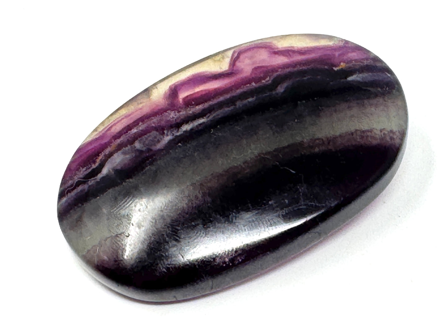 Purple Rainbow Fluorite Crystal Pebble 6.4cm