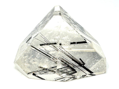 Faceted Quartz With Tourmaline Crystal 5.2cm