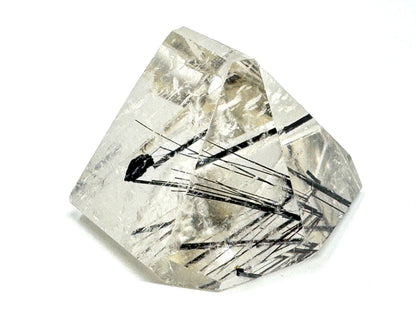 Faceted Quartz With Tourmaline Crystal 5.2cm