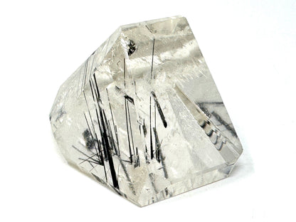 Faceted Quartz With Tourmaline Crystal 5.2cm