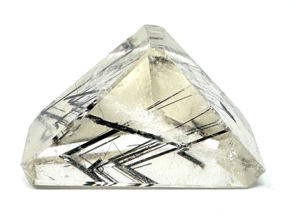 Faceted Quartz With Tourmaline Crystal 5.2cm