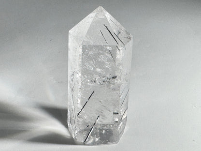 Quartz With Tourmaline Crystal Point 6.4cm