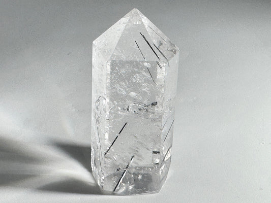 Quartz With Tourmaline Crystal Point 6.4cm