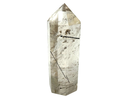 Quartz With Tourmaline Crystal Point 9.3cm