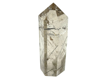 Quartz With Tourmaline Crystal Point 9.3cm