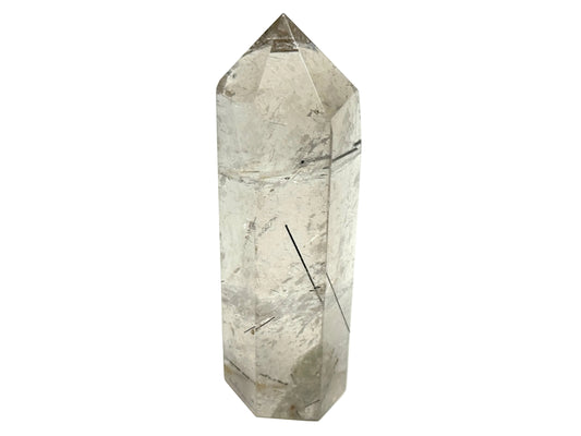 Quartz With Tourmaline Crystal Point 9.3cm