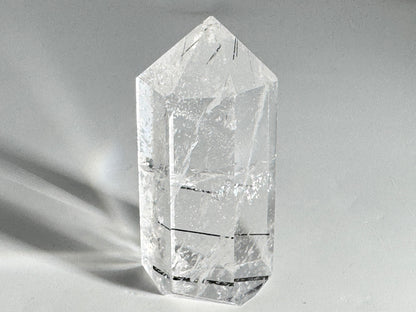 Quartz With Tourmaline Crystal Point 6.4cm