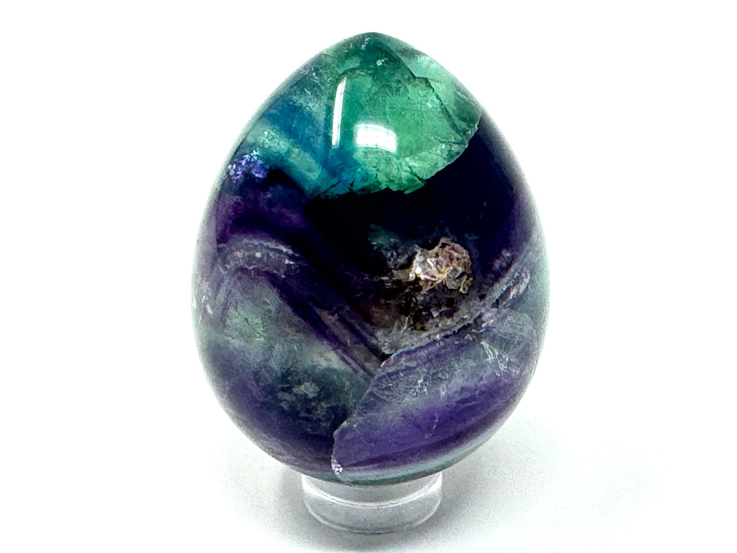 Rainbow Fluorite Crystal Egg 4.9cm