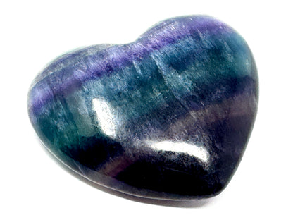 Large Rainbow Fluorite Crystal Heart 8.9cm