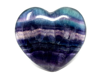 Rainbow Fluorite Crystal Heart 7.7cm