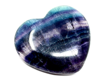 Rainbow Fluorite Crystal Heart 7.7cm