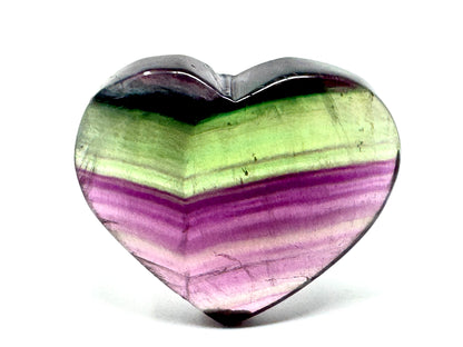 Rainbow Fluorite Crystal Heart 6cm