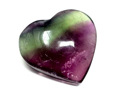 Rainbow Fluorite Crystal Heart 6cm