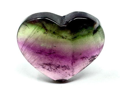 Rainbow Fluorite Crystal Heart 6cm
