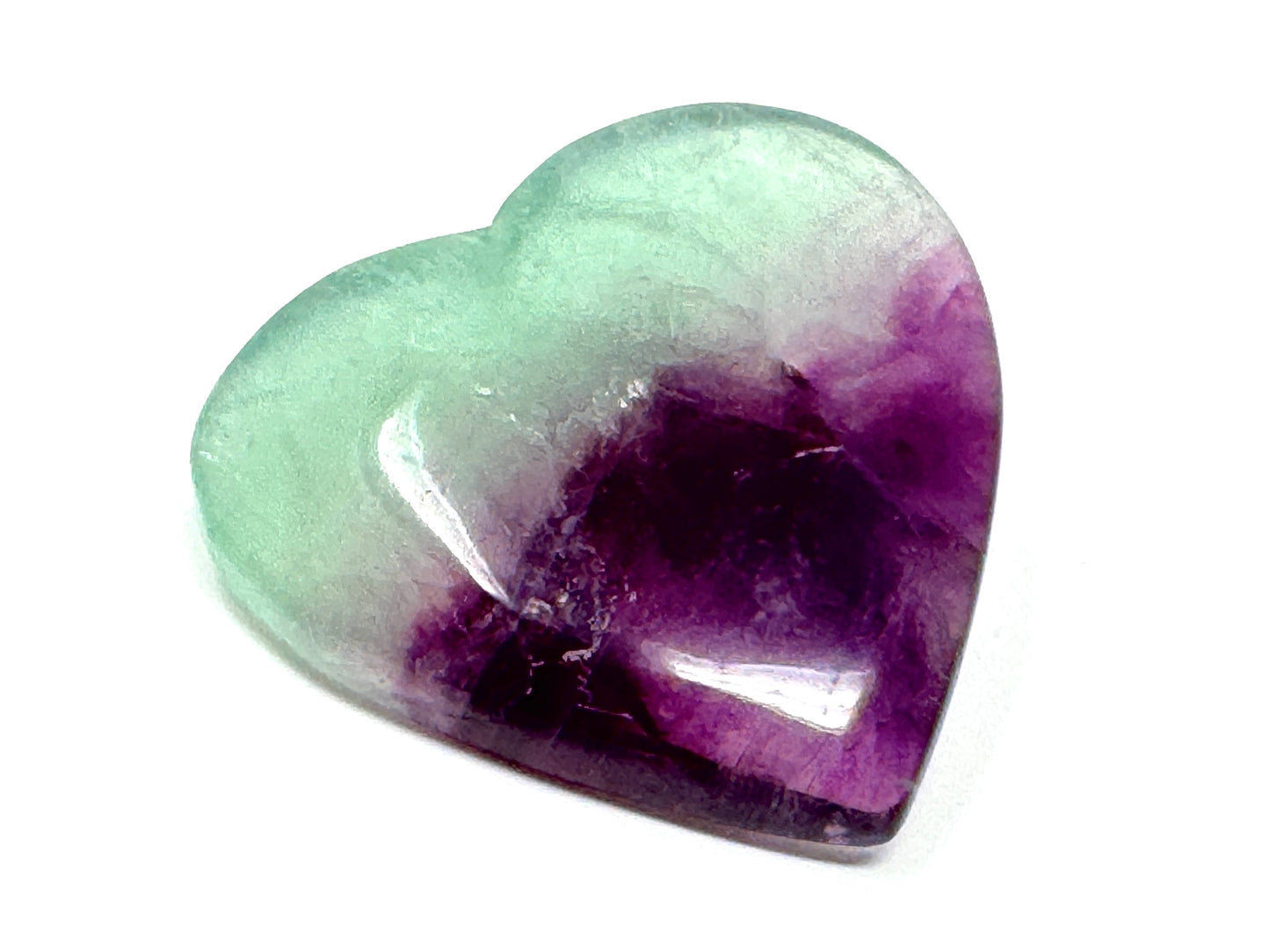 Rainbow Fluorite Crystal Heart 5.1cm