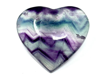 Rainbow Fluorite Crystal Heart 4.5cm