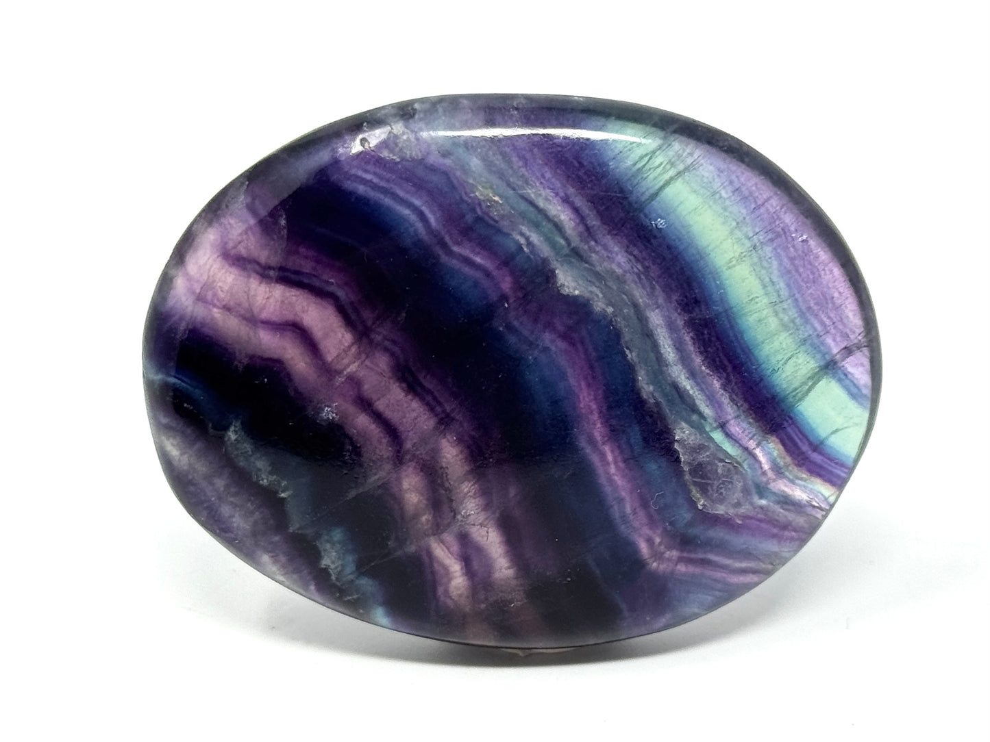 Rainbow Fluorite Crystal Pebble 6.5cm