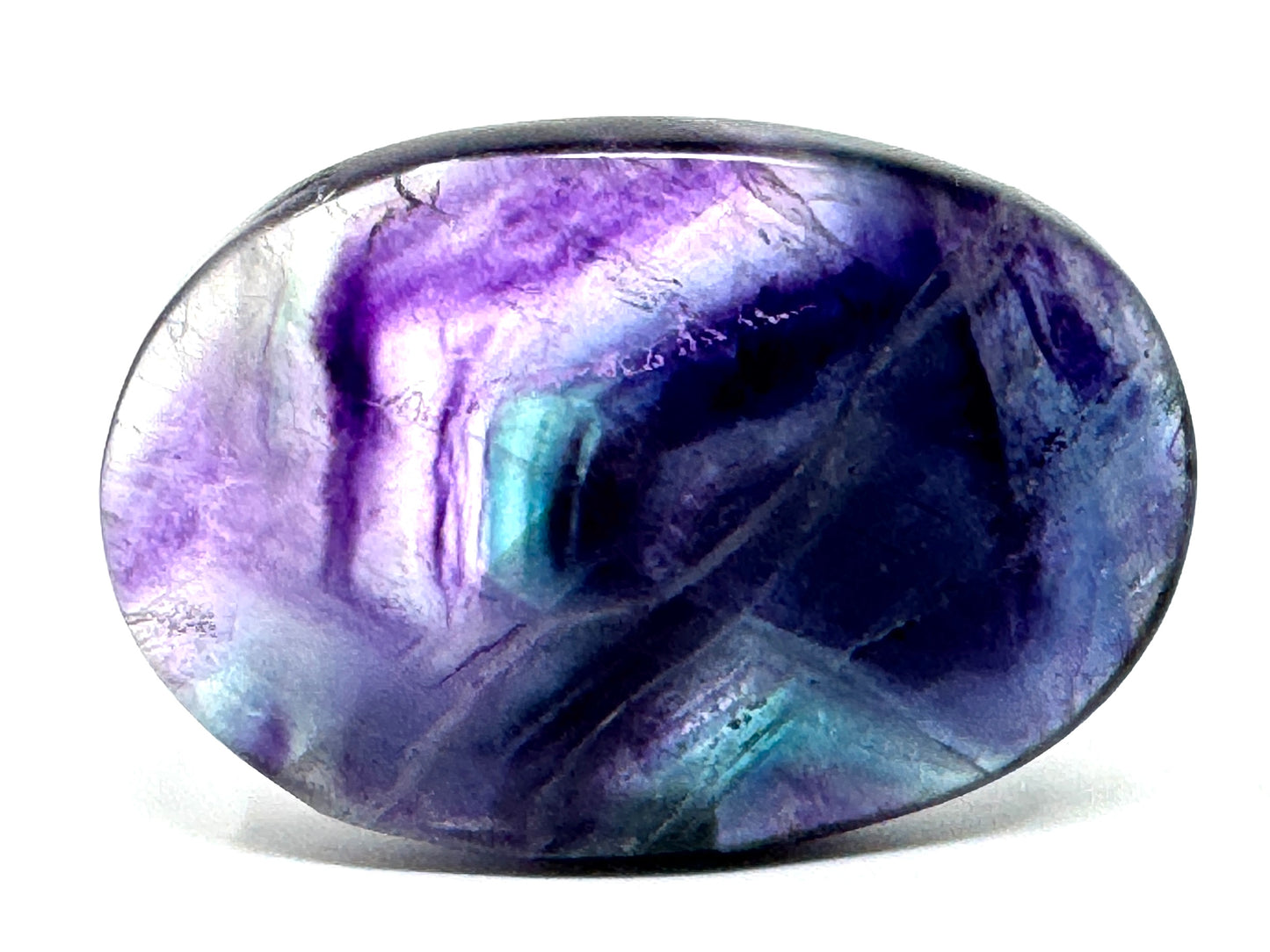 Rainbow Fluorite Crystal Pebble 6.5cm