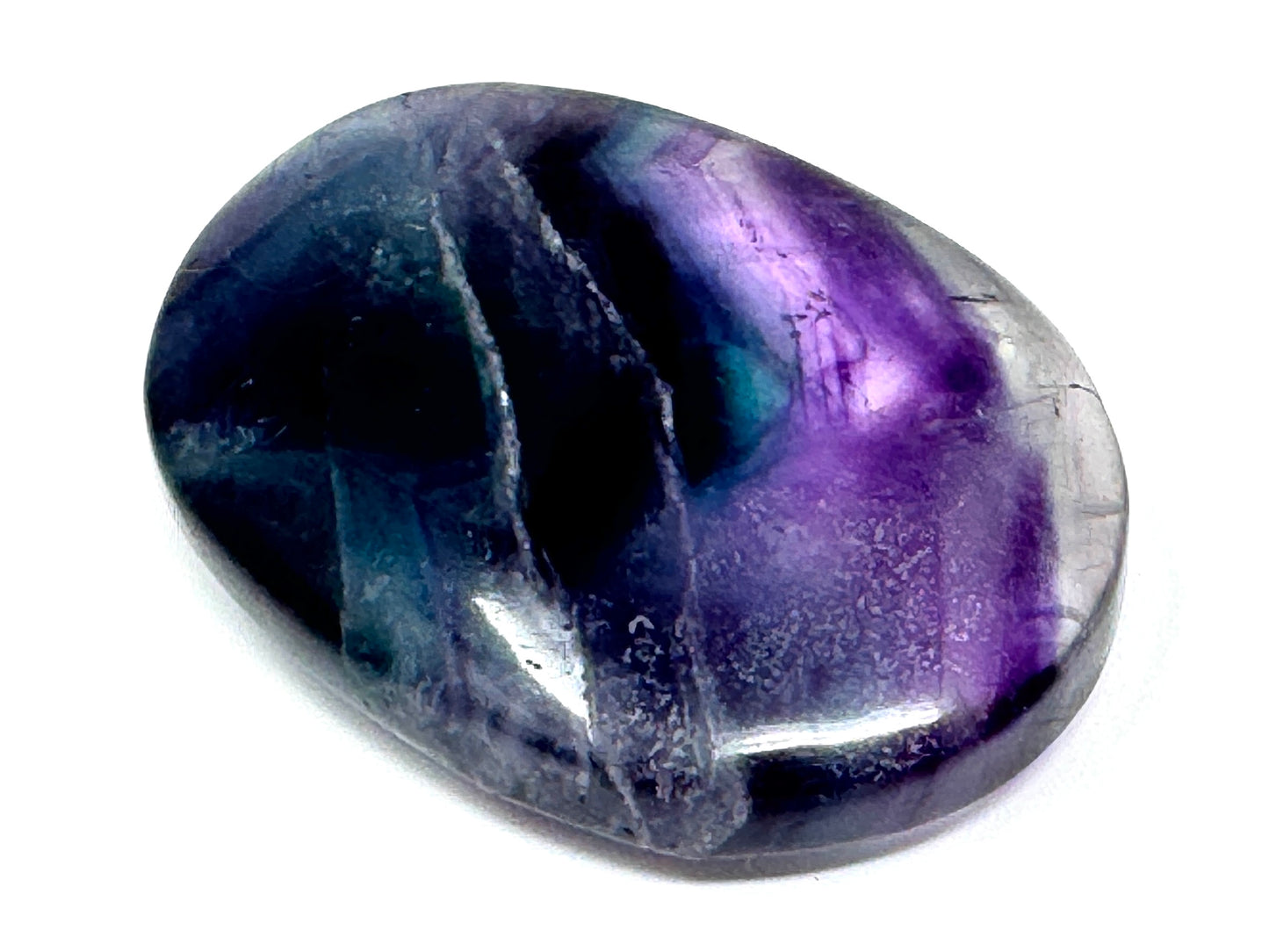 Rainbow Fluorite Crystal Pebble 6.5cm