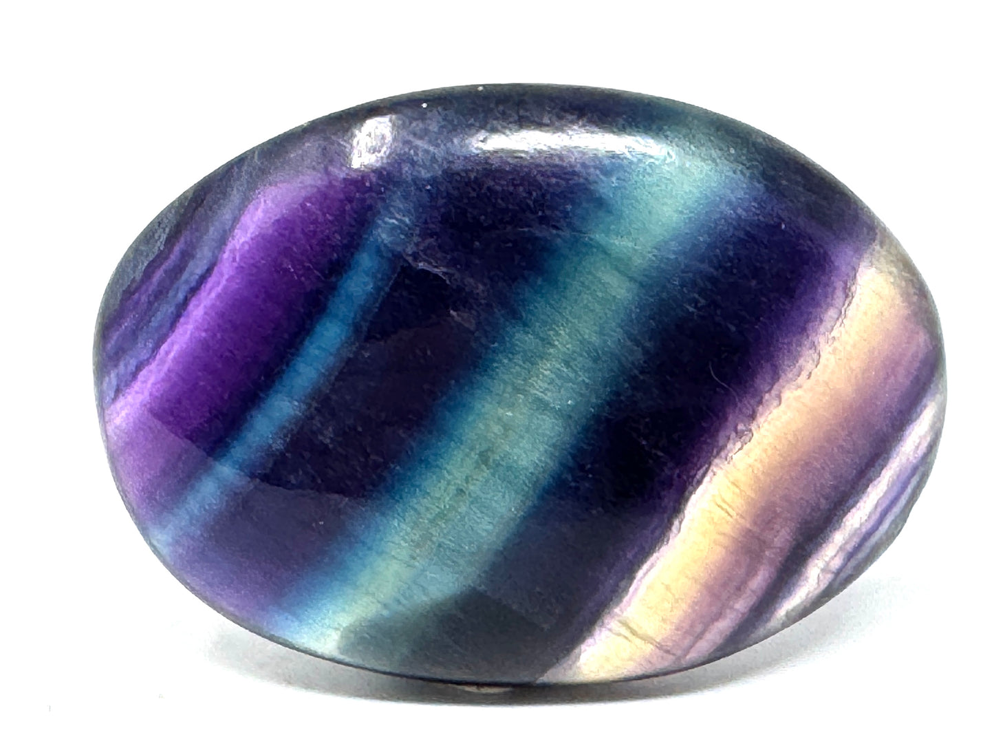 Rainbow Fluorite Crystal Pebble 5.8cm