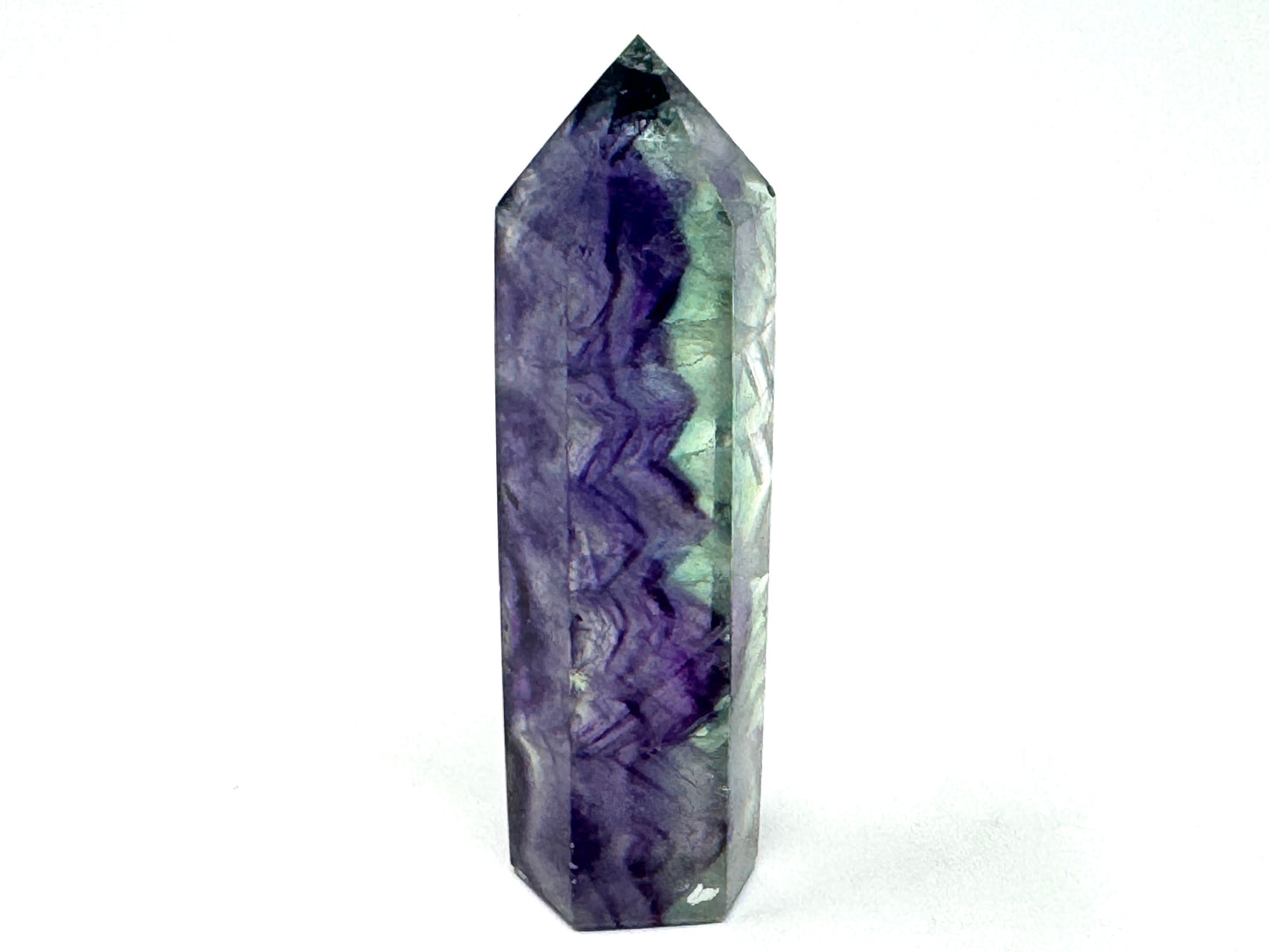 Rainbow Fluorite Crystal Point 7.9cm