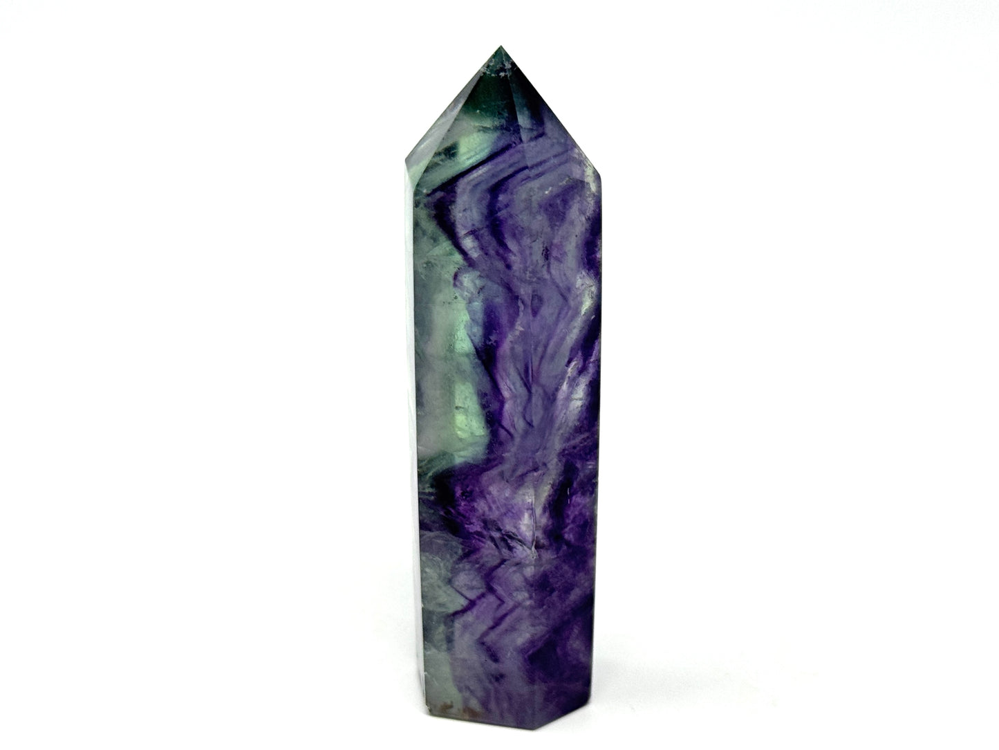 Rainbow Fluorite Crystal Point 7.9cm