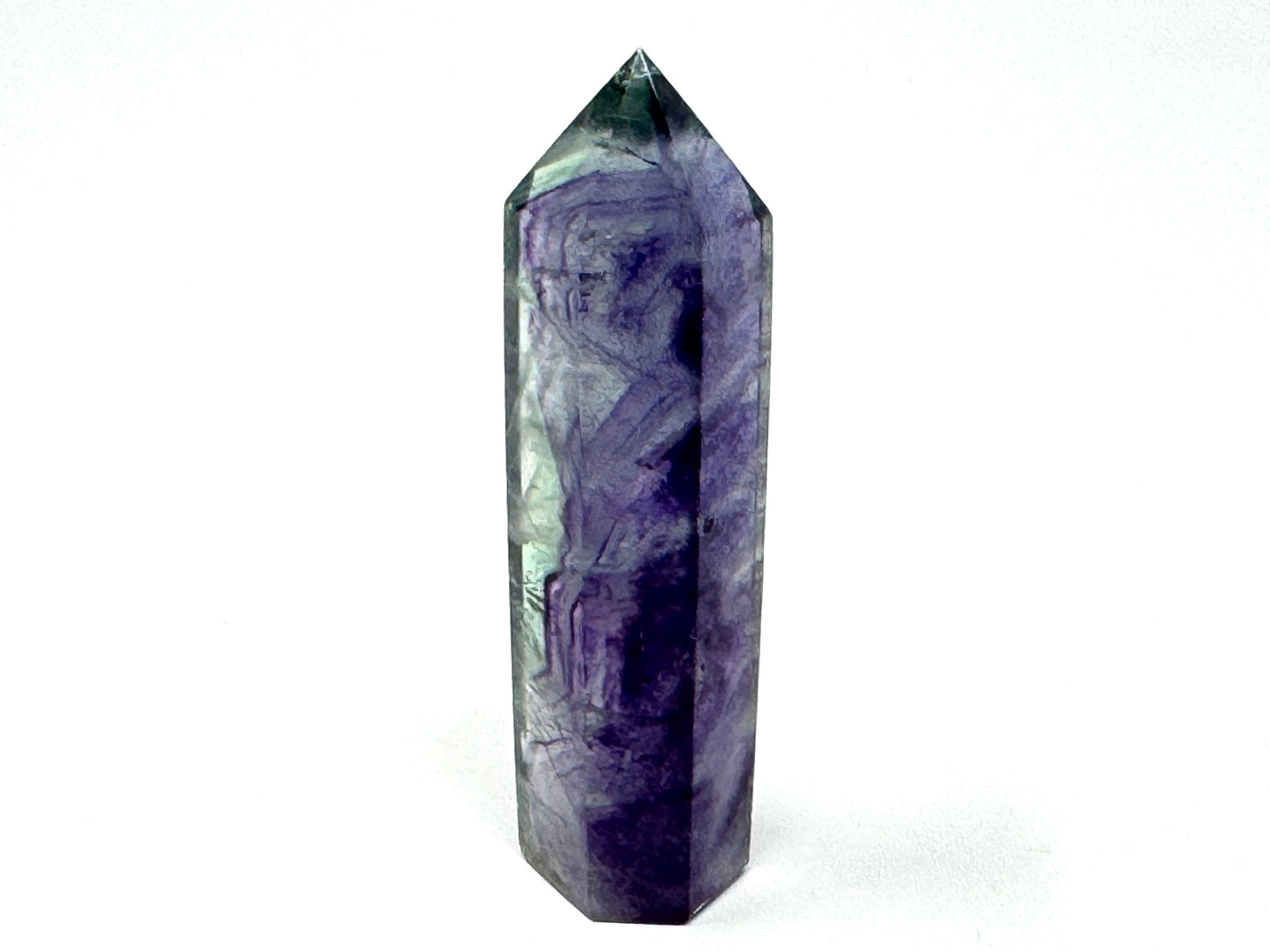 Rainbow Fluorite Crystal Point 7.9cm