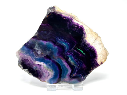 Rainbow Fluorite Crystal Slice 8.7cm