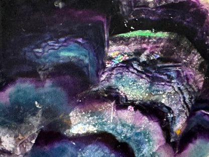 Rainbow Fluorite Crystal Slice 8.7cm