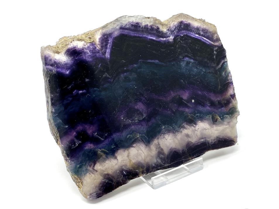 Large Rainbow Fluorite Crystal Slice 13.2cm