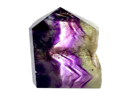 Rainbow Fluorite Crystal Wave Point 8cm