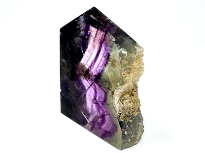 Rainbow Fluorite Crystal Wave Point 8cm