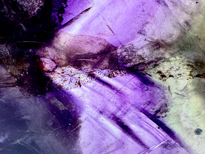 Rainbow Fluorite Crystal Wave Point 8cm