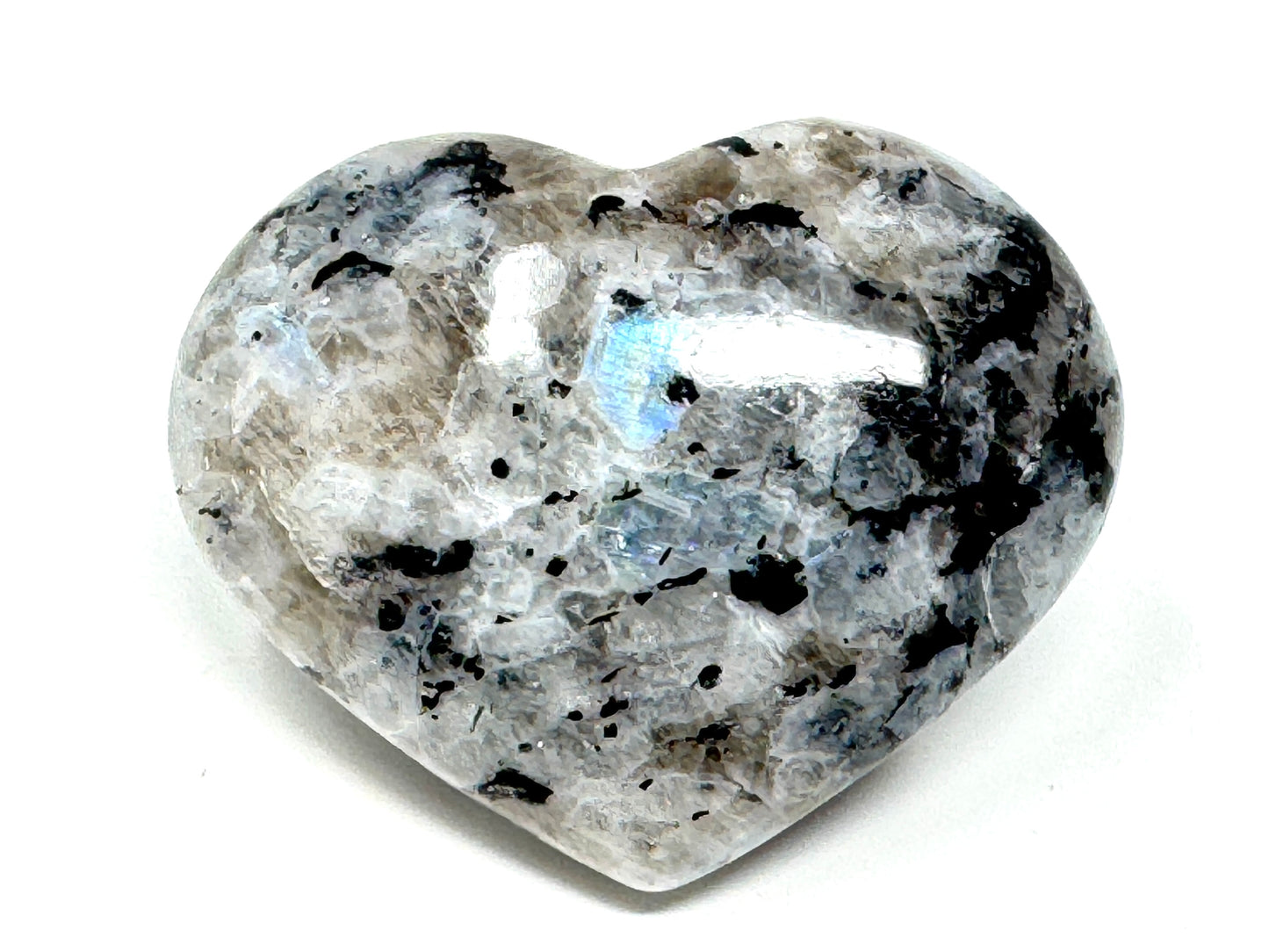 Rainbow Moonstone Crystal Heart 6.9cm