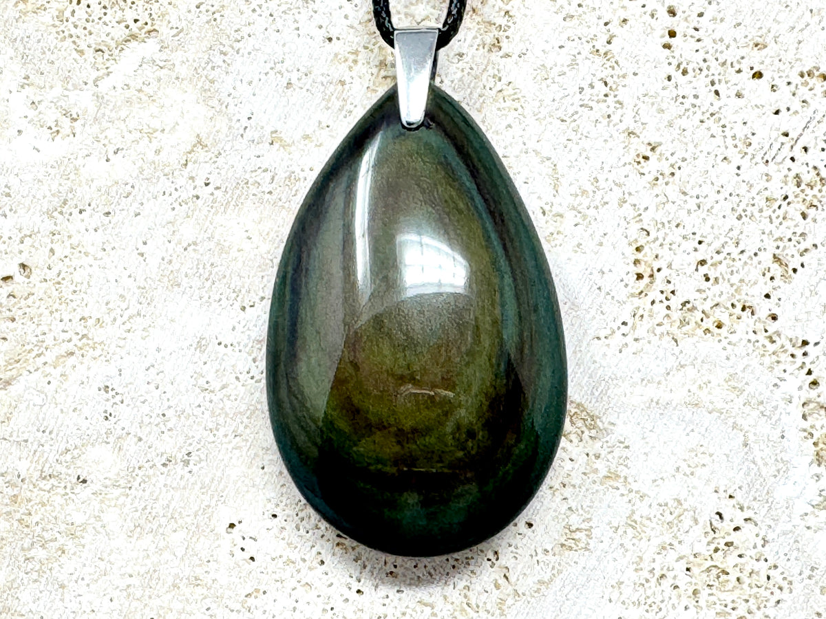 Rainbow Obsidian Pendant 5cm