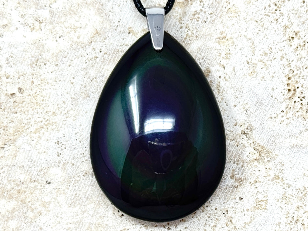 Rainbow Obsidian Pendant 4.5cm