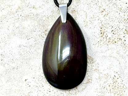 Rainbow Obsidian Pendant 4.2cm