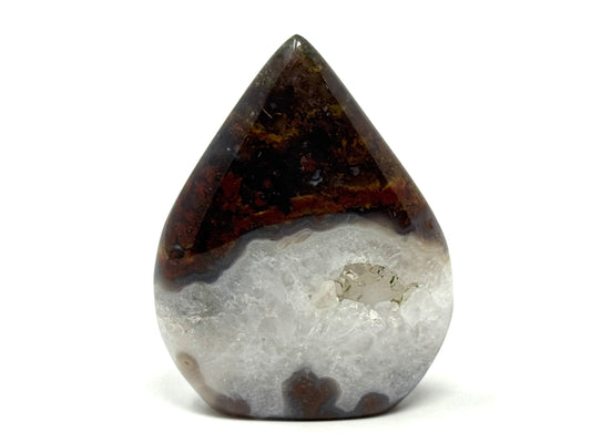 Druzy Red Moss Agate Crystal Freeform 7.9cm