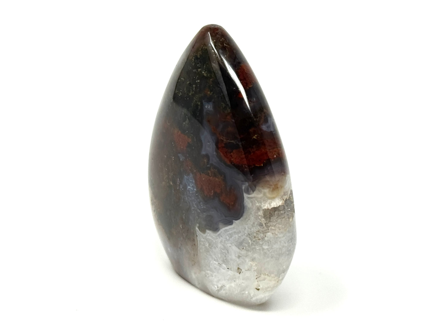 Druzy Red Moss Agate Crystal Freeform 5.8cm
