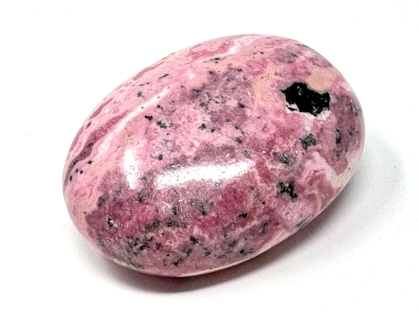 Peruvian Rhodonite Crystal Pebble 5.8cm