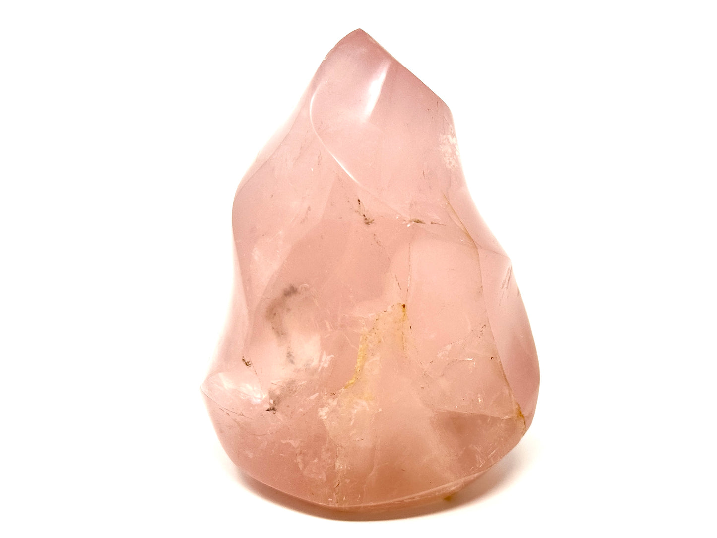 Rose Quartz Crystal Flame Shape 9cm