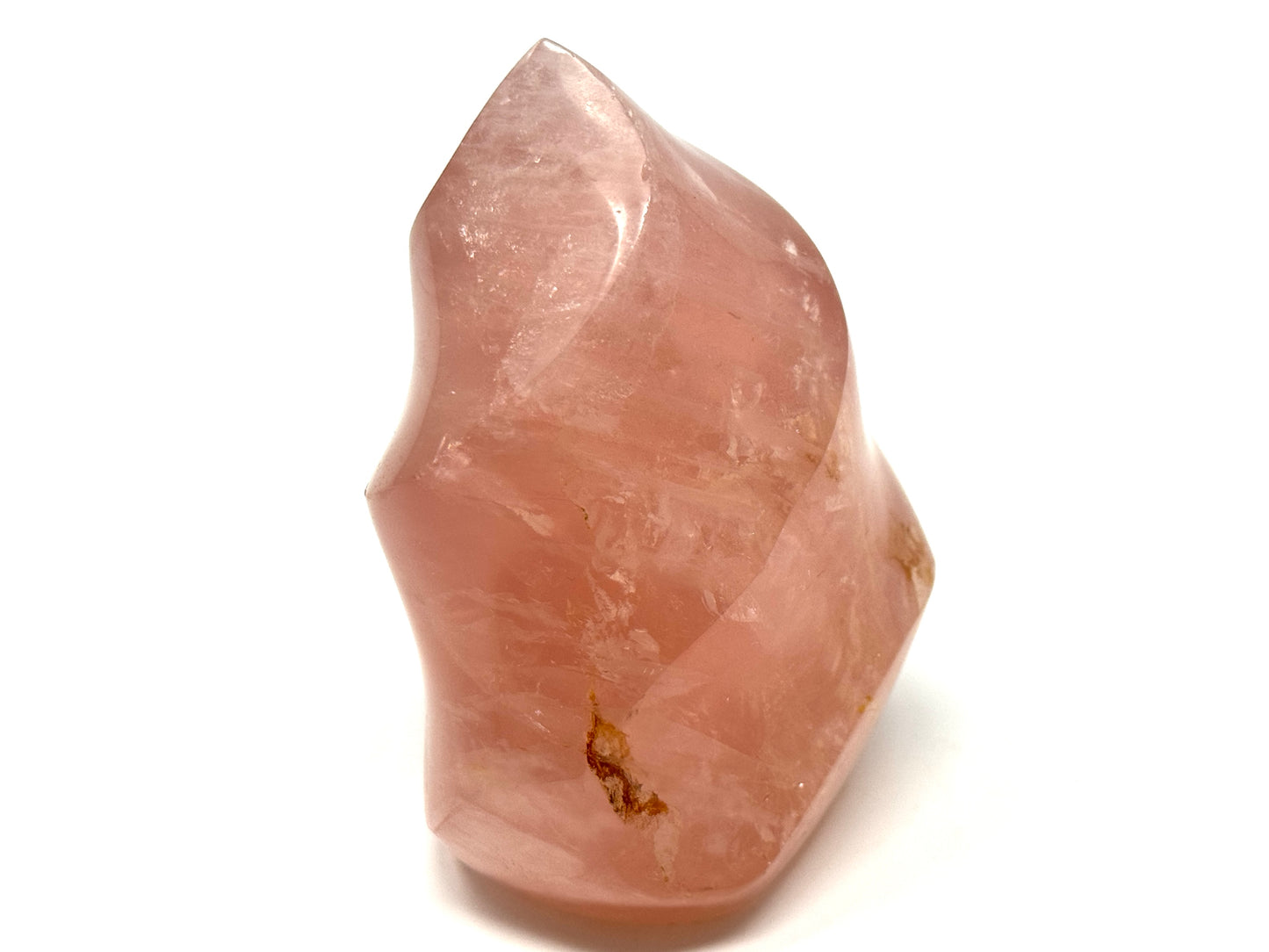 Rose Quartz Crystal Flame Shape 9.6cm