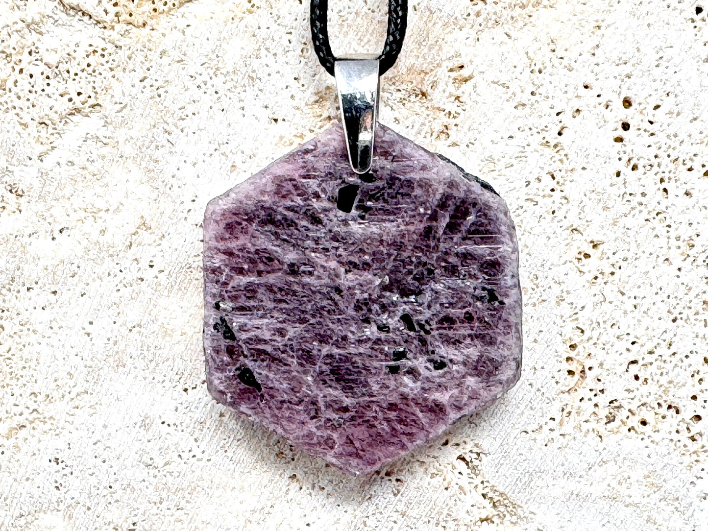 Natural Ruby Record Keeper Crystal Pendant 3.8cm