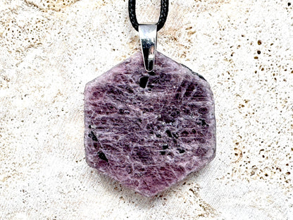 Natural Ruby Record Keeper Crystal Pendant 3.8cm