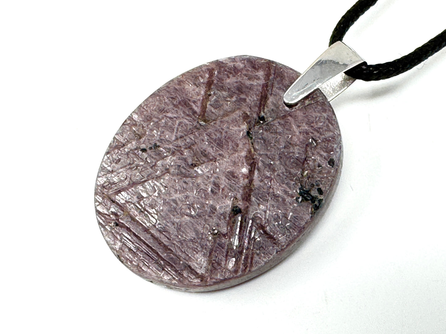 Large Natural Ruby Record Keeper Crystal Pendant Oval 3.5cm