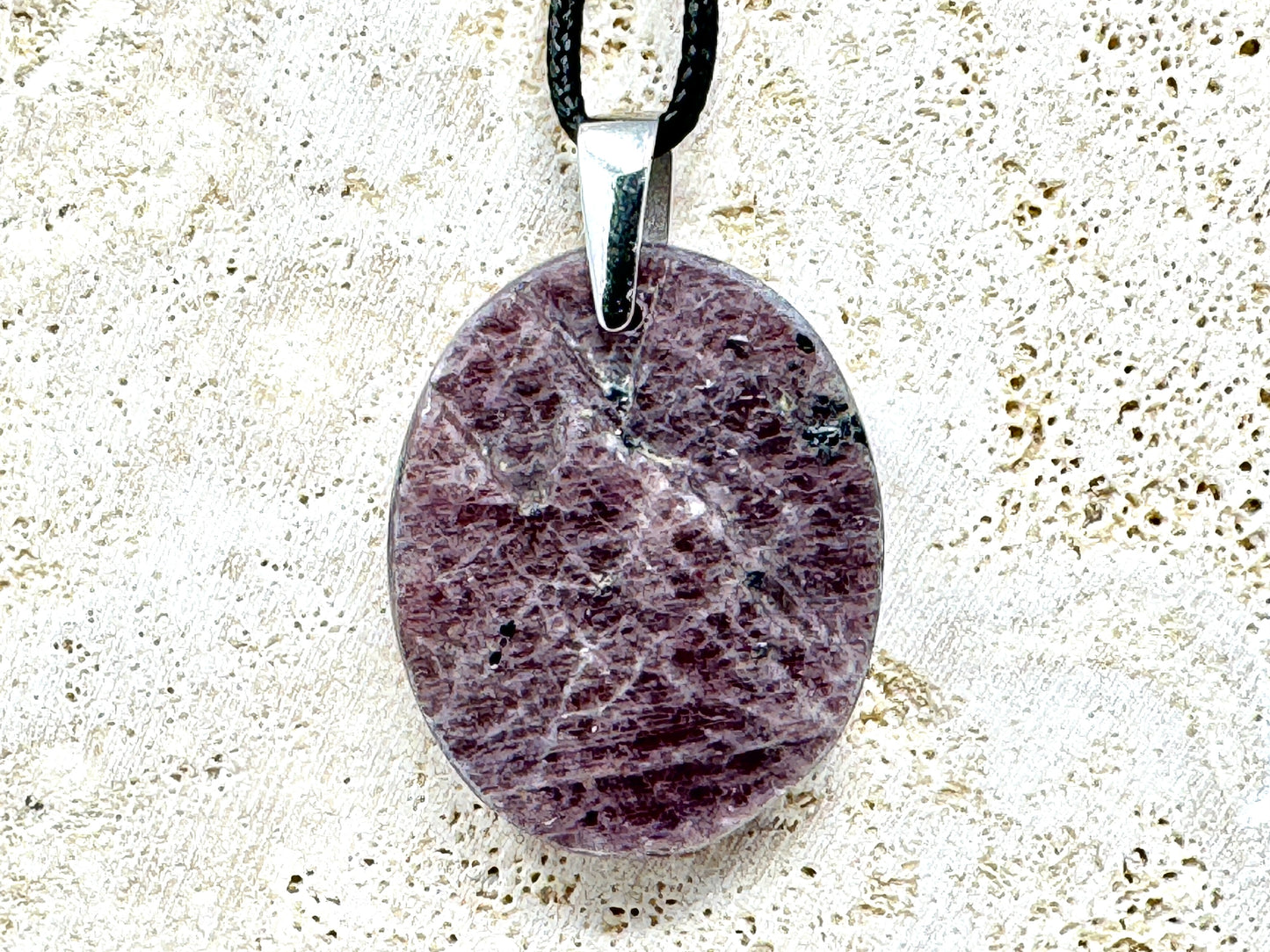 Large Natural Ruby Record Keeper Crystal Pendant Oval 3.5cm