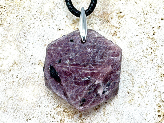 Natural Ruby Record Keeper Crystal Pendant 2.5cm