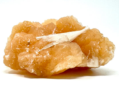 Natural Zeolite Crystal Scolecite on Stilbite 10.3cm