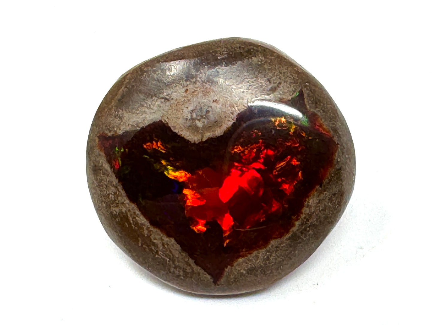 Ethiopian Shewa Opal: Polished Chocolate Opal Gemstone 5.4 grams